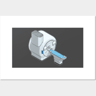 MRI isometric illustration Posters and Art